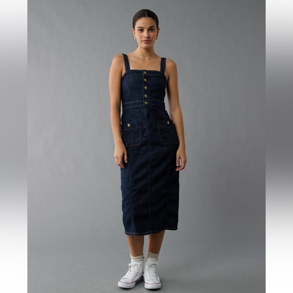 American Eagle Outfitters Dresses & Skirts - American Eagle Denim Button-Up Midi Dress